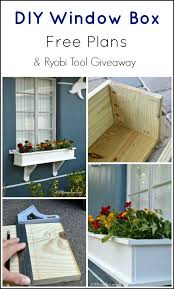 free diy window box plans and a giveaway