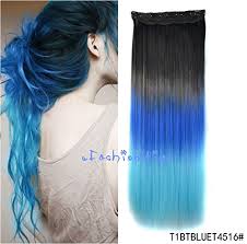 Black ombre hair comes right in when you decide that you want to go for a dramatic change. Black To Blue To Sky Blue Three Colors Ombre Hair Extension Synthetic Hair Extensions Uf206 By Fashionwigs Amazon De Beauty