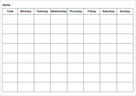 Weekly Itinerary Template 3 Free Word Excel Pdf