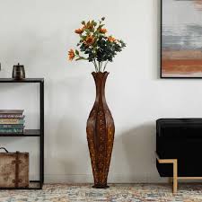 metal decorative floor vase centerpiece