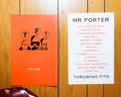 mr porter and throwing fits celebrated