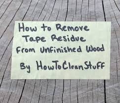 how to remove tape residue from