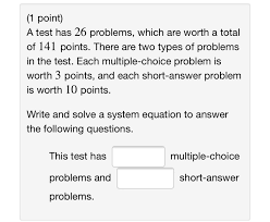Solved 1 Point A Test Has 26 Problems