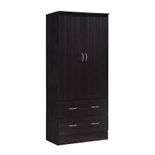 An armoire or wardrobe closet can provide loads of added storage space for all your clothes, shoes, bags, ties and so much more. 2 Door Wardrobe Wood Closet Cabinet Armoire Adjustable Shelves Hanging Rod New Home Garden Furniture Armoires Wardrobes