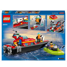 lego city fire 60373 rescue boat toy