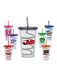 Plastic Tumbler With Colored Straw