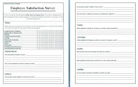 Employee Satisfaction Survey Template Excel Free