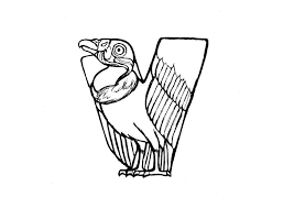 Vulture coloring pages suitable for toddlers, preschool and kindergarten kids. Coloring Page V Vulture Free Printable Coloring Pages Img 24819