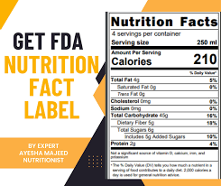 create fda nutrition fact label for