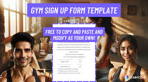 gym sign up form template free