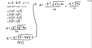 Solve Quadratic Equation With