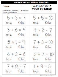 Addition To 10 Circle True Or False
