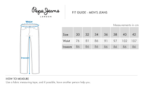 Unique Pepe Jeans Size Guide Suit Size Chart Conversion
