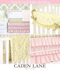 pink and gold baby bedding caden lane