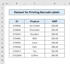how to print barcode labels in excel
