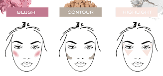where to place highlighter blush and
