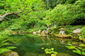 Beautiful Japanese Garden Stock Photo