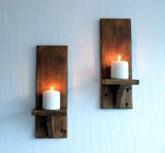 Reclaimed Wall Sconces Wood Rustic