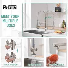 kitchen sink faucet in brushed nickel