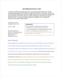 Job Application Cover Letter Format