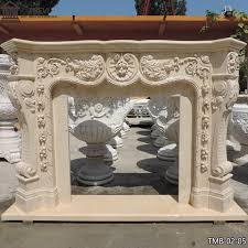 White Marble Fireplace Mantel Trevi Statue