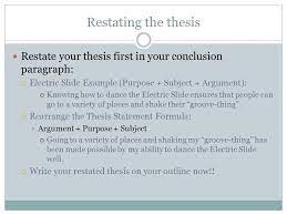 In most cases, college students restate the thesis at the start of their conclusion. Conclusion Paragraphs Ppt Video Online Download