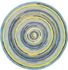 concentric sky round rug traditional