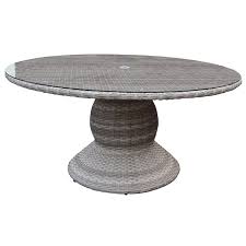 round glass top patio dining table