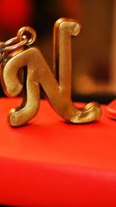 n letter beautiful gold alphabet