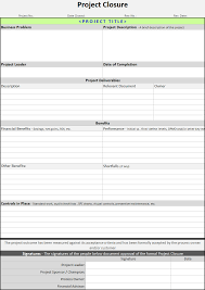 Project Closure Template Continuous Improvement Toolkit
