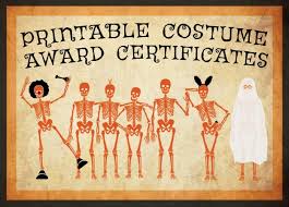 10 Free Costume Award Certificates Printables Halloween