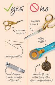 sewing items can you carry on a plane