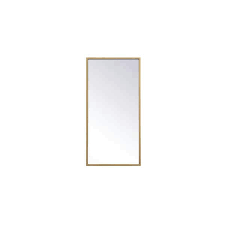 Small Rectangle Brass Modern Mirror 14