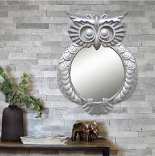 Ziyang Wall Mirror Owl Silver Home And