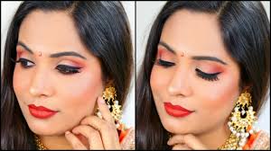 indian bridal makeup orange step by