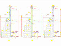 Semi Basement Wall In Autocad Cad