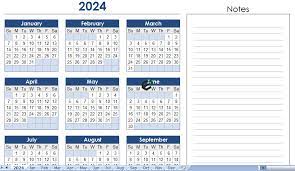 free year 2024 calendar designs and