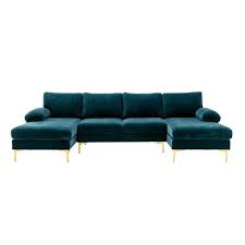 Velvet U Shaped Sectional Sofa