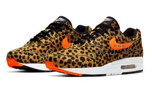 Nike branding can be found on the heel and on the tongue as well. Atmos X Nike Air Max 1 Animal 3 0 Multi Color Total Orange Aq0928 901 Release Date Sole Collector