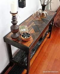 Picket Fence Reclaimed Wood Sofa Table