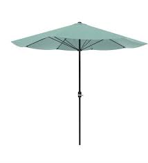 half round patio umbrella with easy