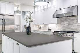 White Cabinets With Gray Countertops