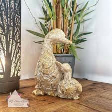 driftwood style duck ornament rl home