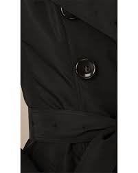 Burberry Silk Trench Coat In Black Lyst