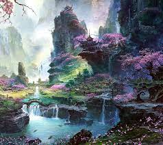 fantasy landscape anime love hd