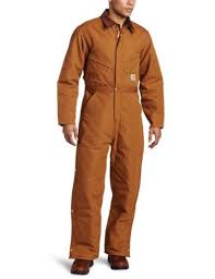 Carhartt Mens Duck Coverall Quilted Lined Brown Impulse