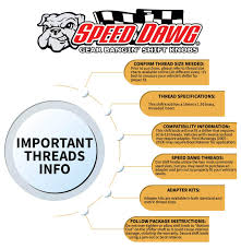 Speed Dawg Metric Thread Shift Knob Adapter Kit With 6 Sizes