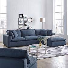 4 piece sectional sofa set azure
