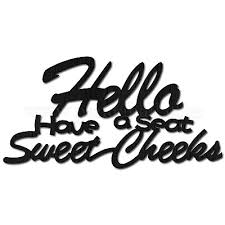 Sweet Cheeks Wall Decor Word Wall Art