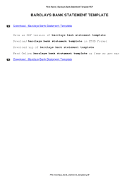 barclays bank statement template pdf